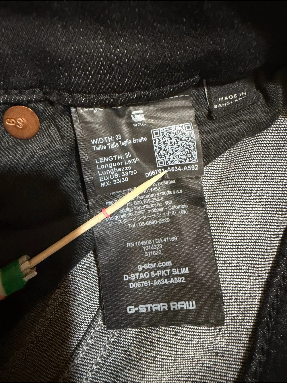 G-Star Raw 5620 3D Slim Men’s Black Jeans - Super Slim Fit 36/30